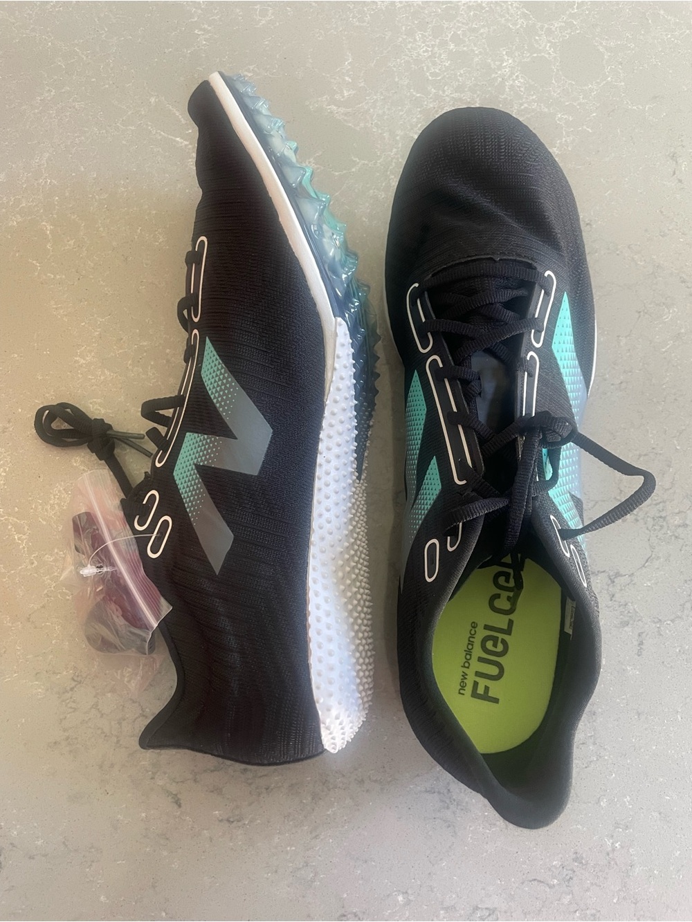 New Balance womens Black & Teal FuelCell Running Sneakers